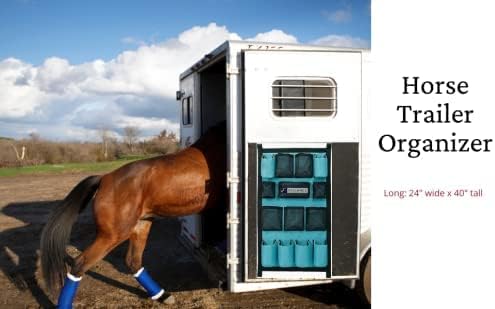 Equine Long Trailer Door Caddy - Horse Trailer Door Caddy Grooming Bag Stall Organizer - Horse Equipment Trailer Door Caddy Storage Bag - Trailer Grooming Bag Door Caddy Organizer