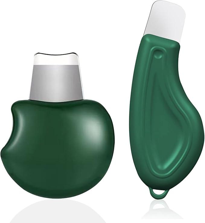 2 Pcs Blackhead Remover Tool, Silicone Face Scraper for Deep Cleansing, Skin Spatula Pore Cleaner, Nose Blackhead Scraper, Skin Scrubber Face Spatula for Men and Women (Green)