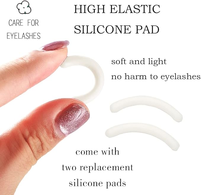 Uranian Eyelash Curlers with Built-in Comb Lash Curler with Comb Eyelash Curler with 2 Silicone Refill Pads Premium Lash Curler Makeup Tool for Women and Girls