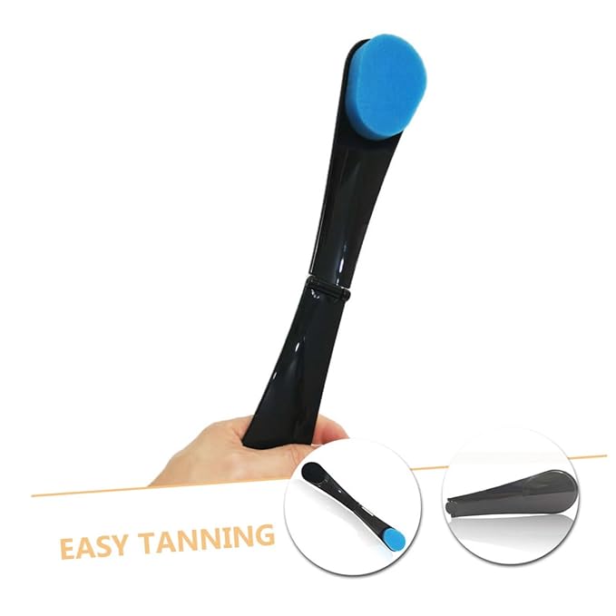 Self Tanning Back Scrub Brush Lotion Applicator Folding Sponge Applicator for Elderly Men Women Easy to Clean