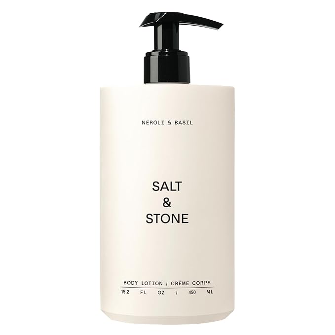 Salt & Stone Body Lotion for Women & Men | Neroli & Basil | Hydrates, Nourishes & Softens Skin | Restores Dry Skin | Fast-Absorbing | Cruelty-Free & Vegan | 15.2 fl oz