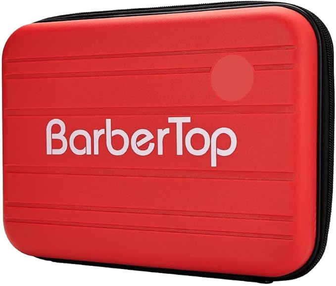 Barber Bag for Clippers Supplies, Sturdy Clipper Storage Case for Barber Accessories, Hair Trimmer Organizer Travel Bag for Men Razor Guard Grooming Kits (Big-Red)