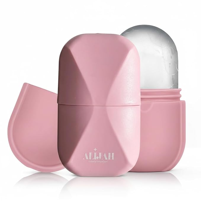 Alijah Ice Roller for Face, Pink Facial Massage Tool for Puffiness and Redness Reduction, Clean Girl Aesthetic, Esti Supplies