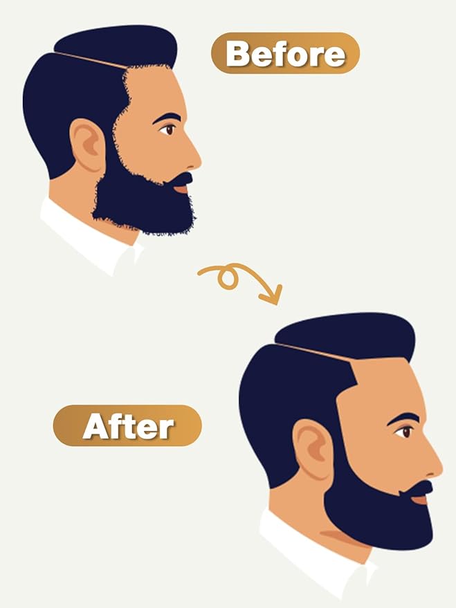 2PCS Barber Accessories for Haircut & Beard Lineup, Enhancement Card for Barbers & Beginners, Essential Shaping Tool for Beard Trimmer Hair Clipper Hair Fiber Enhancements Barber Spray (V-Shaped)