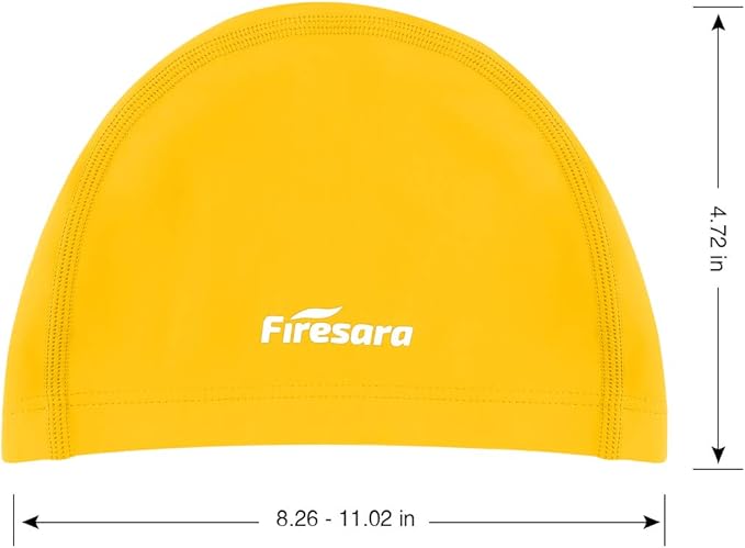 Firesara Fishtail Fabric Swim Cap for Men Women, Breathable High Elasticity Swimming Cap Hair Protection Quick Dry Soft for Long Hair Short Hair, Kids Boys and Girls