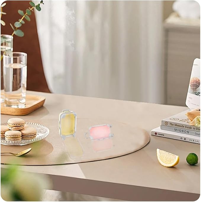 4Pcs 2 Colours Mini Suitcase Candy Boxes Plastic Suitcase Gift Box Eyelash Storage Organizer Luggage Empty False Lash Packaging Party Favor Case for Eyelashes Makeup Travel Accessories Women