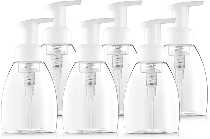 Bar5F 6pPack Foaming Soap Dispenser Pump Bottle for Dr. Bronner's Castile Liquid Soap 8.5-Ounce