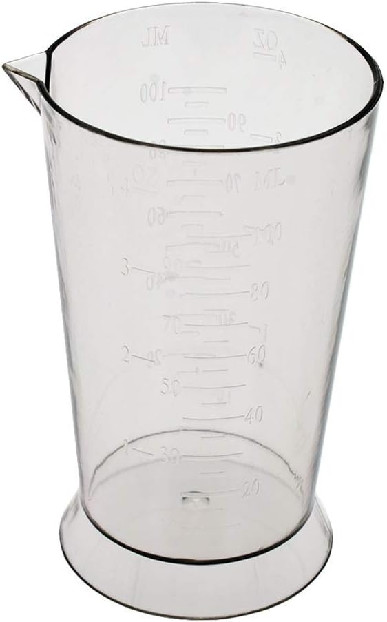 Colortrak Beaker, Easy To Read Color Beaker, Measurement Markings in Ounces and Milliliters, 4 ounce Capacity, Ideal For All Stylists, Easy To Clean, 3.7 inches high