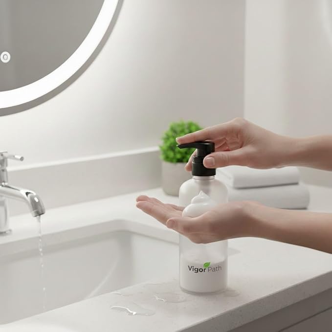 Universal Shampoo/Conditioner Dispenser Pump for Bottles, Leak Proof, Pump Top (Black - Pack of 4)