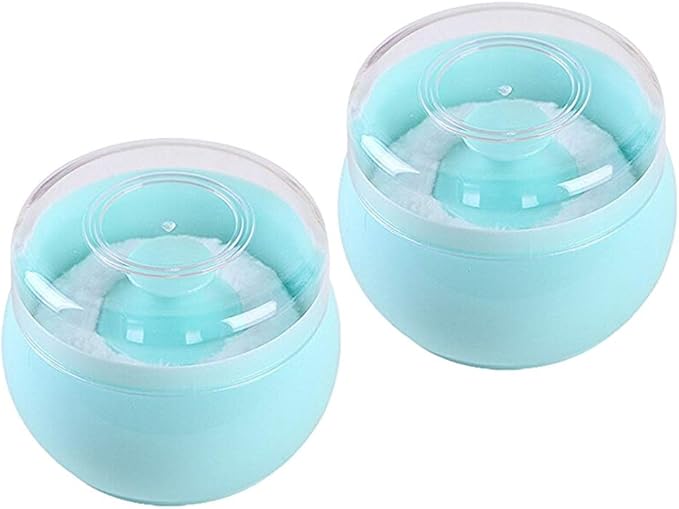 Topwon Baby Powder Puff Kit Blue (2 Packed)