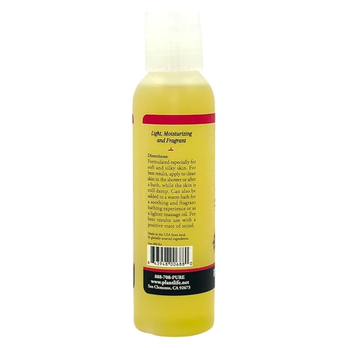 Plantlife Himalayan Rose Body Oil - Moisturizing Natural Body Oil for All Skin Types - Nourishing Dry Skin and Making It Feel Soft and Silky for Women & Men - Bath, Body & Massage Oil - 4oz