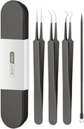 Usiveinborn Blackhead Remover Upgraded, Usiveinborn Blackhead Tweezers, Professional Upgraded Facial Blackhead Remover Tweezers, Blackhead Remover Tools Sets (A3-Black-4pcs)
