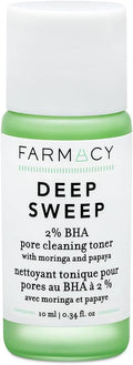 Farmacy 2% Salicylic Acid Toner for Face - Deep Sweep BHA Liquid Exfoliant + Pore Cleaner - Controls Oil, Gently Exfoliates + Refines Pores - Skin Care for Combo, Oily + Blemish-Prone Skin - (10ml)