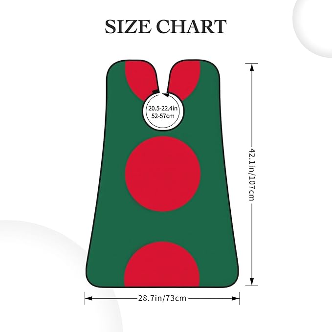 Flag Of Bangladesh Print Beard Bib Shaving Apron, Beard Hair Trimming Cape Gift For Dad