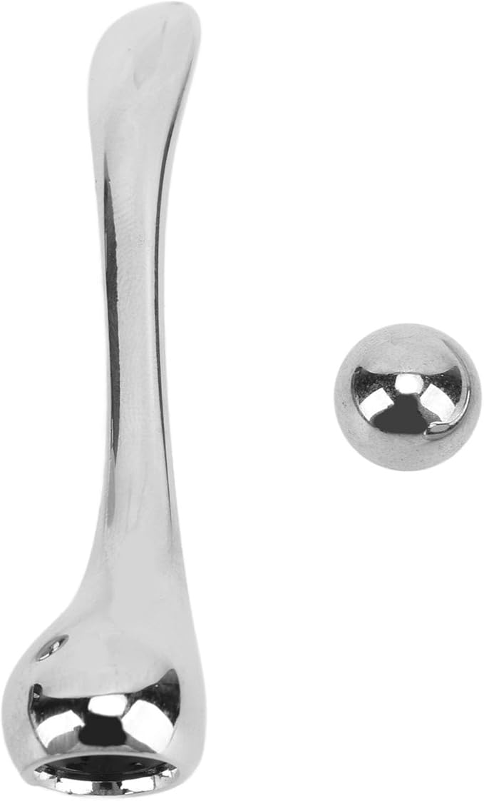 Semme Eye Cream Applicator Tool,Metal Eye Cream Applicator Roller Wand Stick, Silver Zinc Alloy Eye Cream Spatula Scraping Massage Tool for Reducing Puffiness Wrinkle Dark Circles