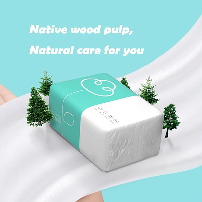 Pack of 6, Soft Small Facial Tissue, Toilet Paper, Bag Cover NOT Box, Disposable Facial Napkin, White Facial Paper, Material Wood Pulp Fiber NOT COTTON, 4-Ply, 240 Sheet per Pack