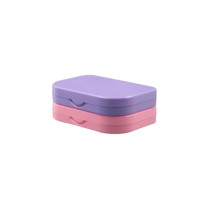 Leadigol 2 PCS False Eyelash Storage Box, 3 Layers False Eyelash Holder Case with Mirror Portable Empty Travel Eye Lash Organizer Box for Women Girls