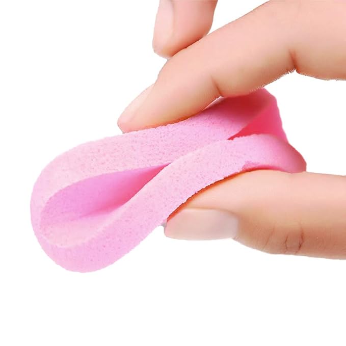 Facial Sponge Compressed,60 Pcs PVA Professional Makeup Removal Wash Round Face Sponges Spa Pads Exfoliating Cleansing for Women,Pink