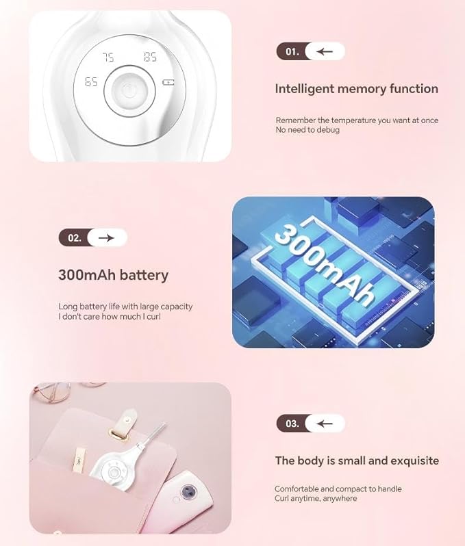 Heated Eyelash Curler, 3 in 1 Heated Lash Curlers Electric Lash Curler Eyelash Curlers Heated for Women, 3 Heat Modes Makeup Tools with USB-C Rechargeable, 24H Curl