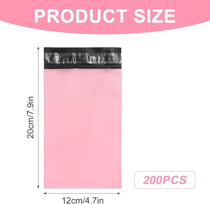 Sanitary Napkin Disposal Bags, 200 Pcs Pink Feminine Hygiene Bags, Self-Sealing, Odor Blocking, Privacy Protection, Disposable Bags for Tampons and Pads