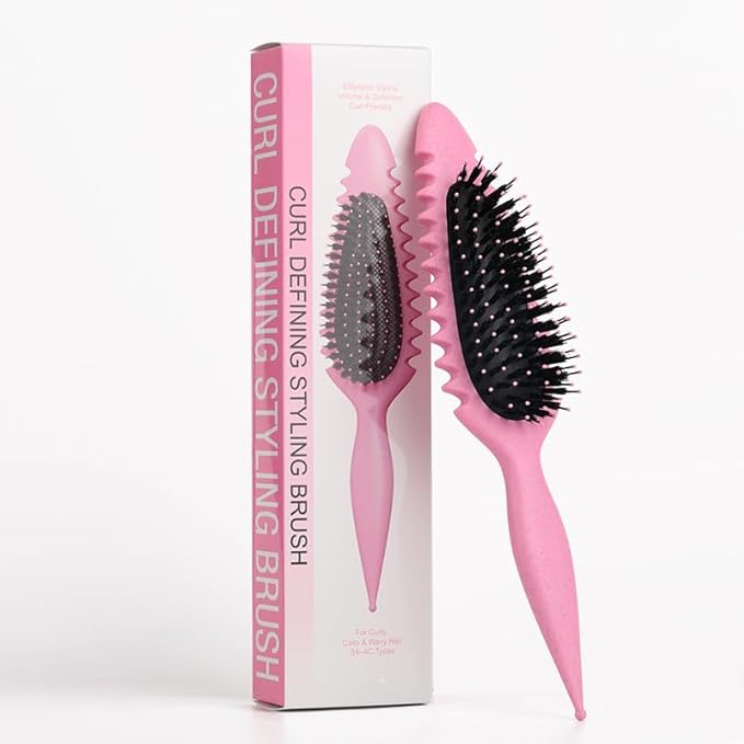 Candy Brush Curl Defining Hair Brush for Effortlessly Detangling Shaping and Styling Curls, Curl Brushes with EdgeLift for All Wet or Dry Hair Types for Women and Girl, Reduce Pulling and Frizzing