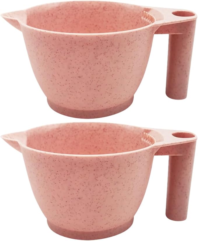 minkissy 2pcs Hair Dye Tools Hair Tint Bowl Dye Bowl Measuring Dying Colorful Mixing Salon Dying s Color s for Salon Tinting Set