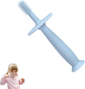 Baby Teether Toothbrush - 360 Degree Silicone Teething Toy with Suction Base, Soft Toddler Pacifier, Gum Massager Newborns, Infant Hygiene and Soothing Teether | for Babies 6-12 Months