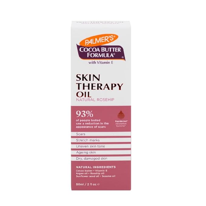 Palmer's Cocoa Butter Formula Skin Therapy Moisturizing Body Oil with Vitamin E, Rosehip Fragrance, 2 Ounces