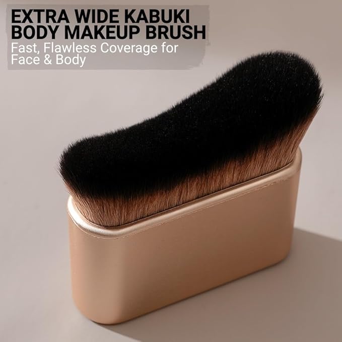 Large Bronzer Brush – Professional Body & Legs Makeup Brush, Kabuki Brush for Self Tanner, Foundation, Concealer, Shimmer & Bronzing, Streak-Free Blending Applicator for Liquid, Cream, Powder