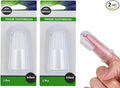 2/Pcs Baby Finger Toothbrush Silicone Infant Finger Cleaning Massager Brush for Teeth & Gums