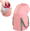Collapsible Bucket for Soaking Feet,Portable Travel Foot Bath Tub,Fully Wrapped Knee Fumigation Foot Soaking Bath Basin,Foot Spa Bag for Outdoor Travel Camping Fishing (Pink)
