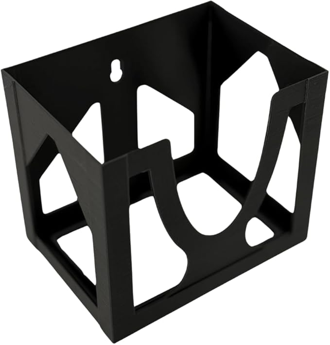 Sneeze Eaze Wall-Mounted Tissue Box Holder - Space-Saving Design - Easy Loading & Stylish Home Decor - Versatile Installation Options - Perfect for Home, Office & School - Made in The USA (Black)