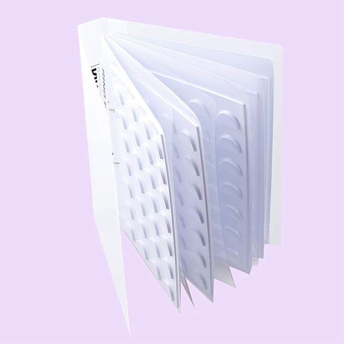 70 Pairs of Eyelash Display Card, Eyelash Storage Book, White False Eyelashes Template Catalog Storage Case