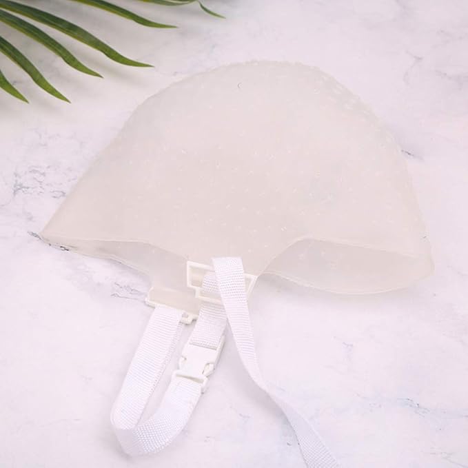 FRCOLOR Silicone Highlight Hair Cap Reusable Silicone Hair Highlighting Cap with Needle Professional Tools Styling for Hair Dyeing Hair Salon Dye Hat