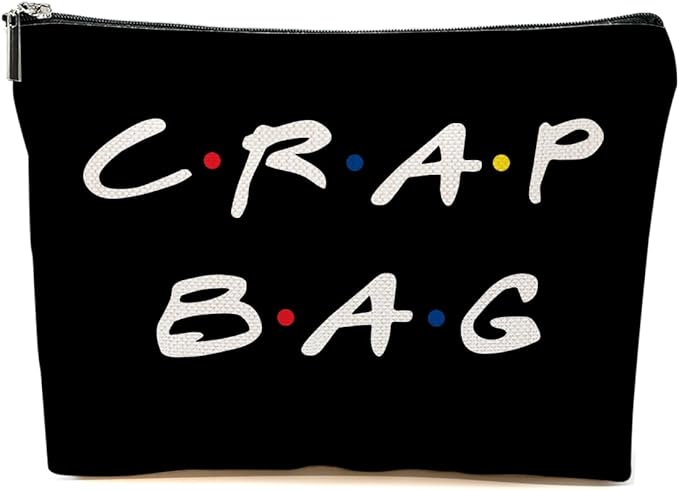 Funny Friends Gifts for Women Makeup Bag, Best friend Cosmetic Bags, Travel Organizer Bag Makeup Pouch Gifts for Women Sisters Friends,Ideal Graduation Friendship Travel Christmas Birthdays Gift Black