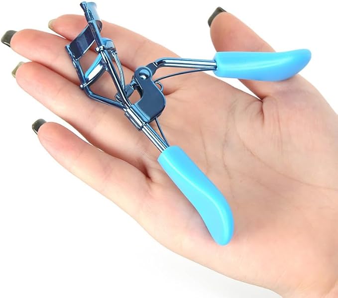 Blue Eye Lash Curler,Eye Lash Curler Makeup Eyelashes Tool to Curl and Lifted Lashes Eye,Eyelash Curlers for Women Eyelash Curler with 4 Replacement Refill Pads Lash Curler Premium Quality,Eye