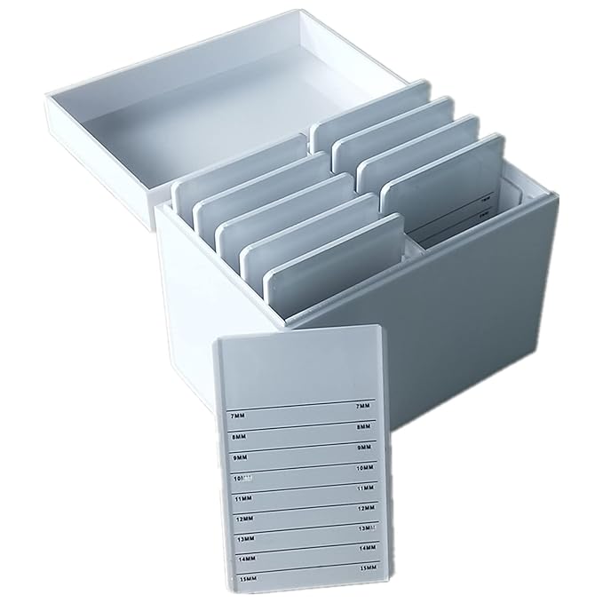 Acrylic Eyelash Storage Box, 10 Layers False Eyelashes Glue Pallet Holder Display Grafting Eye lashes Extension Close-Packed Display with 10 Pallets Makeup Organizer