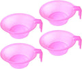 lasenersm 4 Pieces Hair Color Mixing Bowl Hair Color Bowl Hair Dye Bowl Applicator Bowl Plastic Color Mixing Tint Bowls Hair Dyeing Bowls Dyeing Coloring Tool for Home Salon Hairdressing, Pink