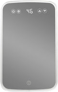 Danby DBMR02624WD43 7.4L Mini Fridge with Mirror & Light in White LED light digital display touch activated 7.4 L / 0.26 cu.ft. capacity