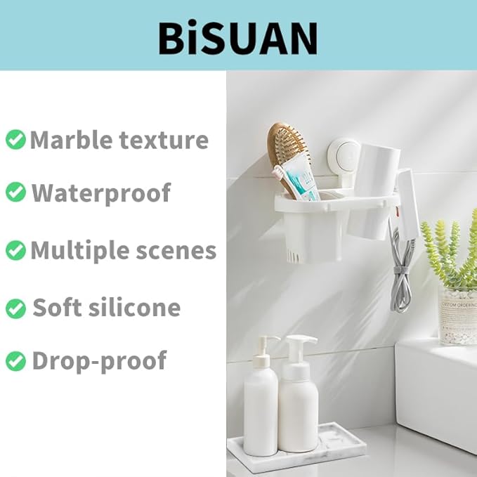 2 Packs Silicone Bathroom Vanity Tray Large 11.8" ＆ Small 7.8" Set - Rectangle Shatterproof Flexible Bathroom Tray for Soap Dispenser, Tissues, Candles, Towel, Plant, Perfume Key