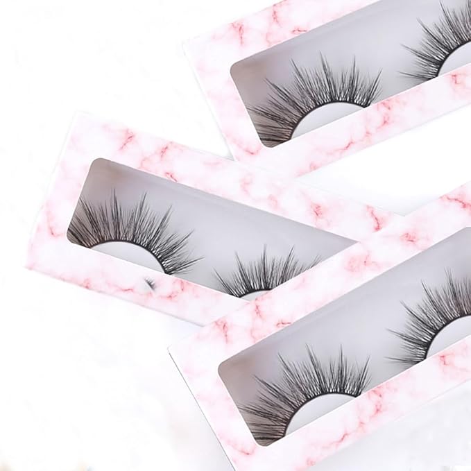 Leadigol 30PCS Empty Eyelash Boxes, Empty Eyelash Packaging Box and Tray, Eyelash Storage Case Lash Case Holder Tray, Fake Lashes Holder Set, Soft Paper Lash Case
