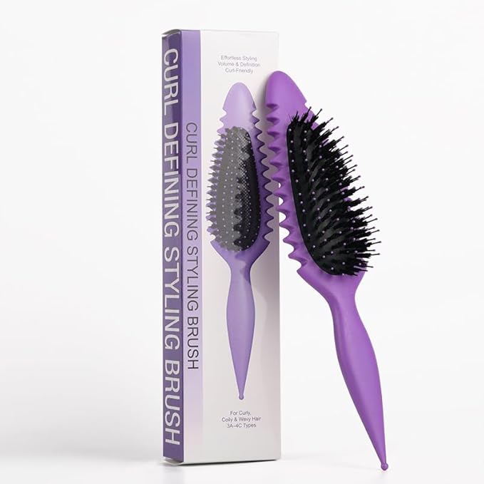 Candy Brush Curl Defining Hair Brush for Effortlessly Detangling Shaping and Styling Curls, Curl Brushes with EdgeLift for All Wet or Dry Hair Types for Women and Girl, Reduce Pulling and Frizzing