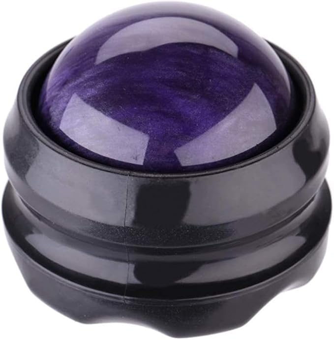 Manual Massage Ball Pain Relief Back Roller Massager Self Massage Therapy & Relax Full Body Tools for Sore Muscle Joint Pain Essential Oils or Lotion Relax (Purple)