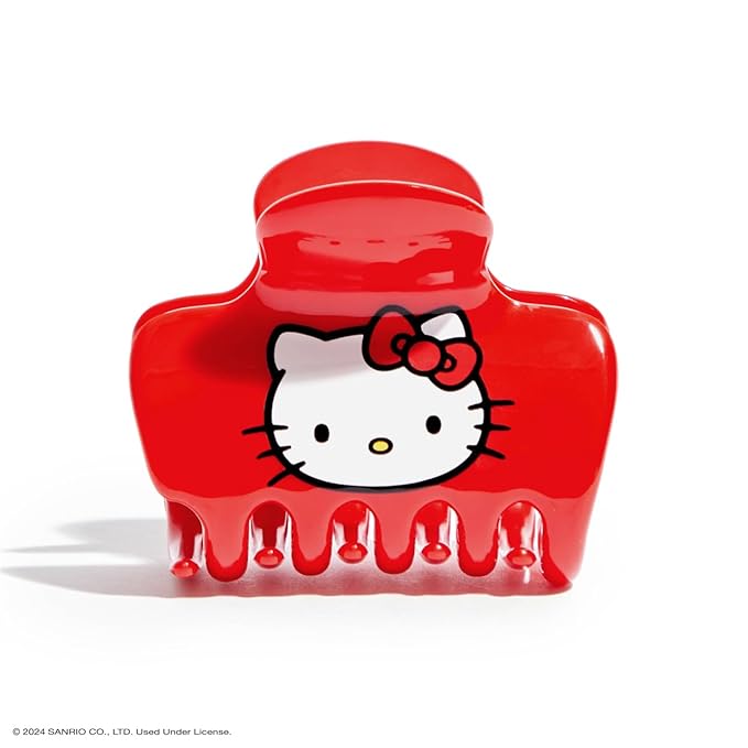 Kitsch Hello Kitty Recycled Plastic Puffy Medium Hair Clips for Women, Medium Claw Clips for Thick & Thin Hair | Ideal Gifts for Women, 1 Piece
