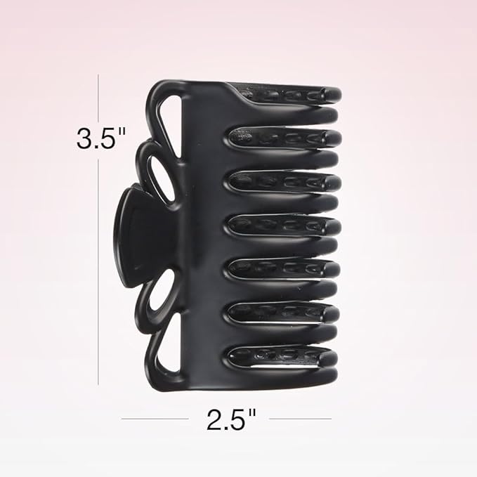 Scunci by Conair claw clips for thick hair - hair accessories for women- claw clip - for all hair types - trendy hair accessories -Black- 1 Count