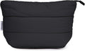 Narwey Puffy Black Makeup Bag Travel Women Girl, Puffer Cosmetic Makeup up Organizer Bag, Cute Makeup Pouch Travel Toiletry Bag (Black)