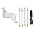 Beard Shaper, Professional Beard Shaping Tools with 4pcs Barber Pencil, Beard Template and Beard Brush, Beard Shape up Tool for Line Up & Edging, Gifts for Dad, Husband