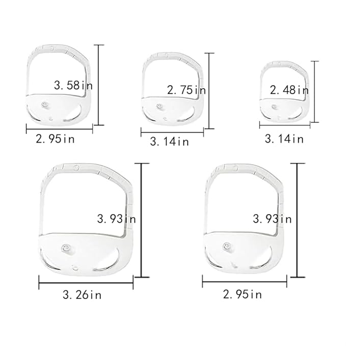Beard Shaper Goatee Mustache Grooming Tool Face Hair Styling Template for Man - Transparent - 5 PCS/Set (Transparent)