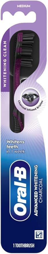 Oral-B Toothbrush Charcoal Medium Whitening Therapy (Pack of 2)