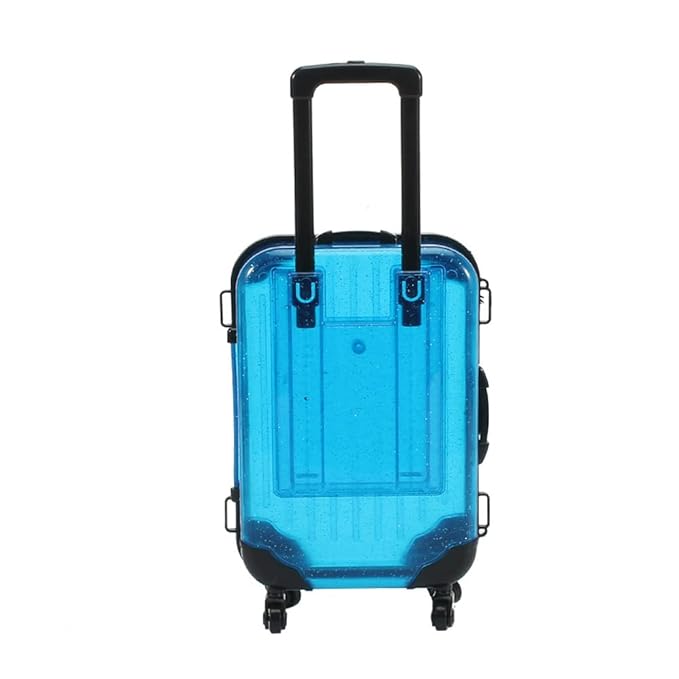 HBZGTLAD 10pcs false eyelashes packaging box pink luggage lashes suitcase mink lashes packing fluffy and curly case empty (B-blue)